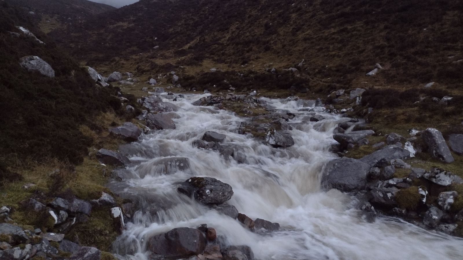 The river Allt nan Uamh, "Stream of the Caves" in Assynt