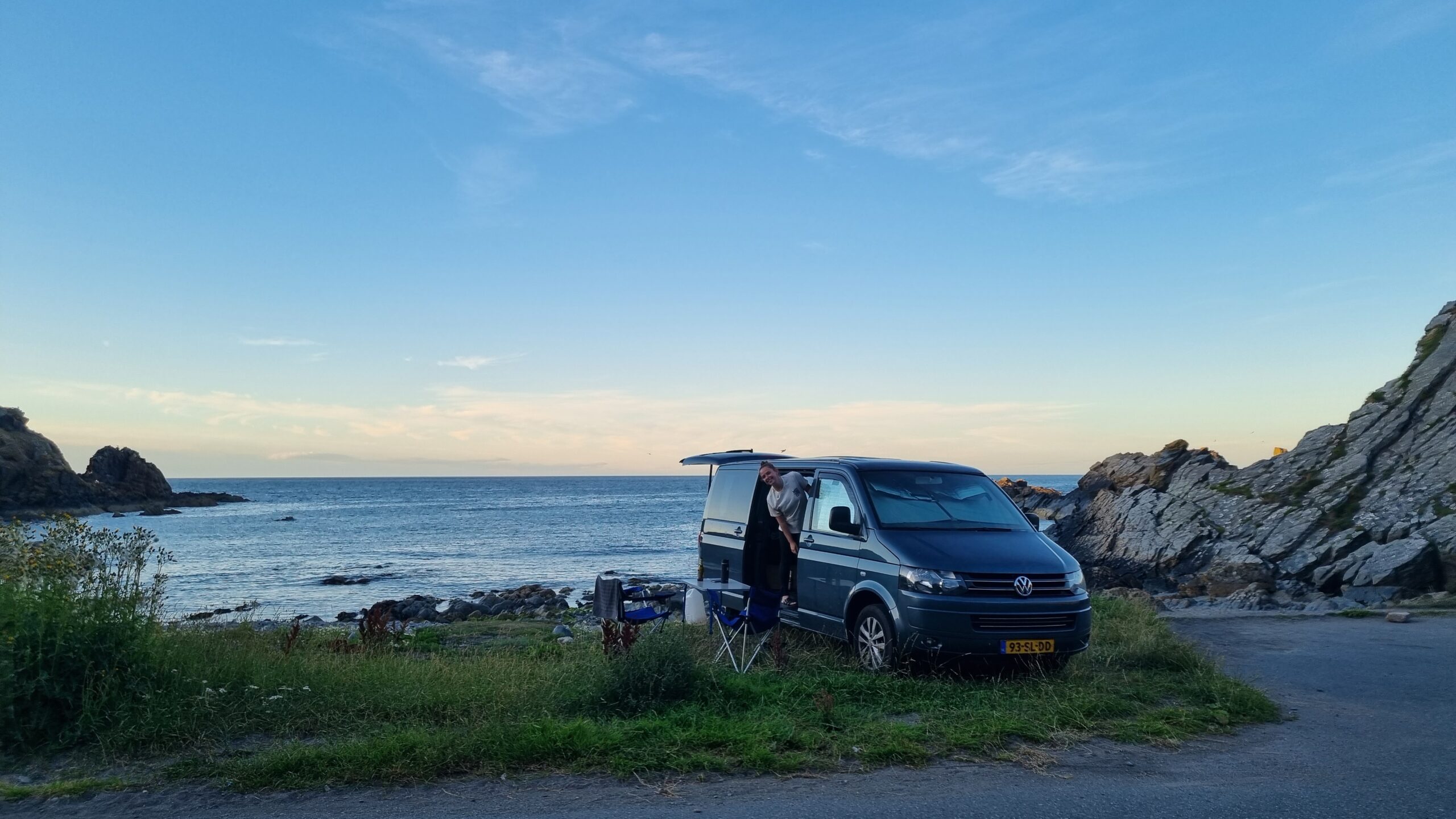 Camping on Salmon Howie Beach, Aberdeenshire, Scotland