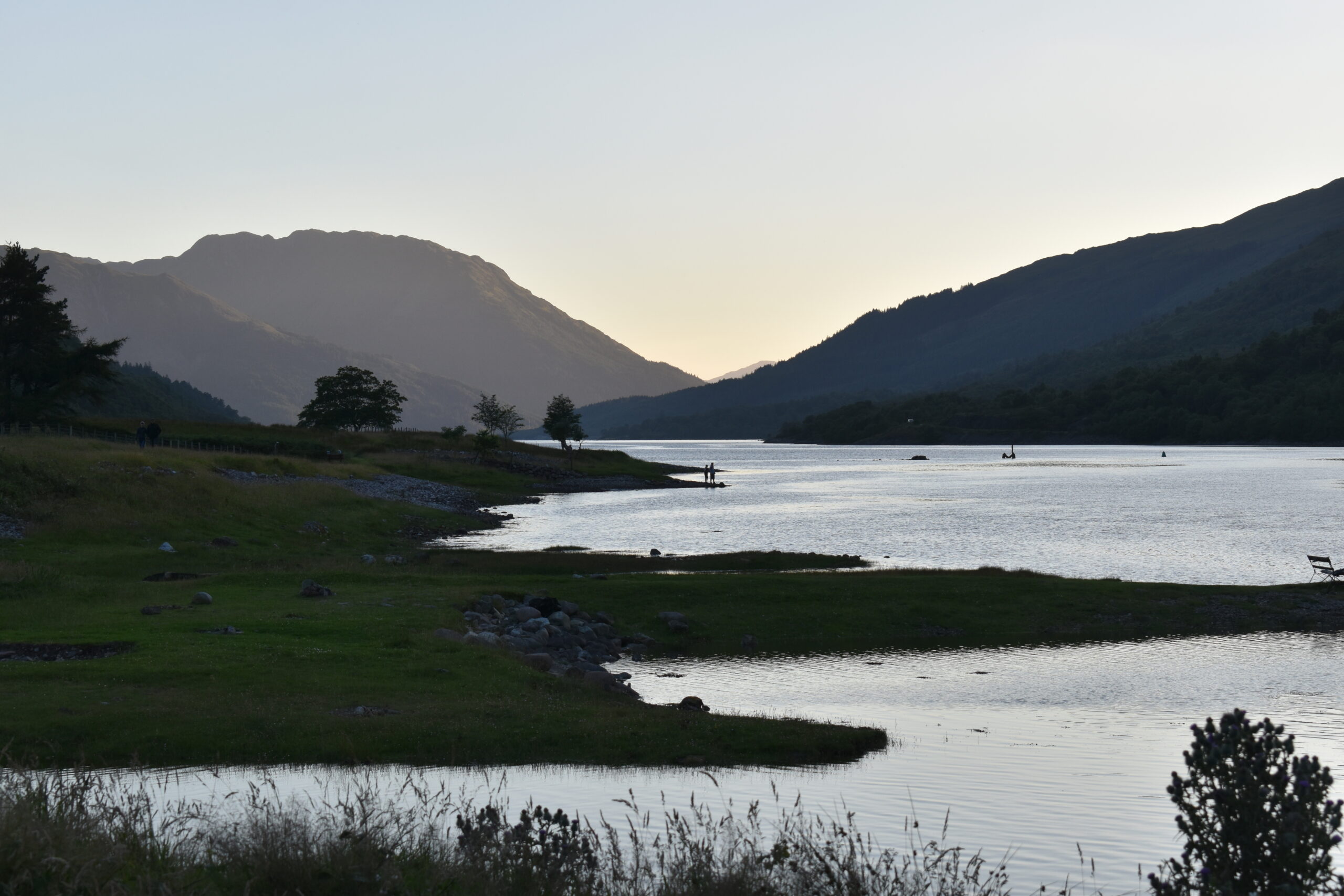Loch Leven and Creag Ghorm in the Scottish Highlands, as seen from Caolasnacon Campsite