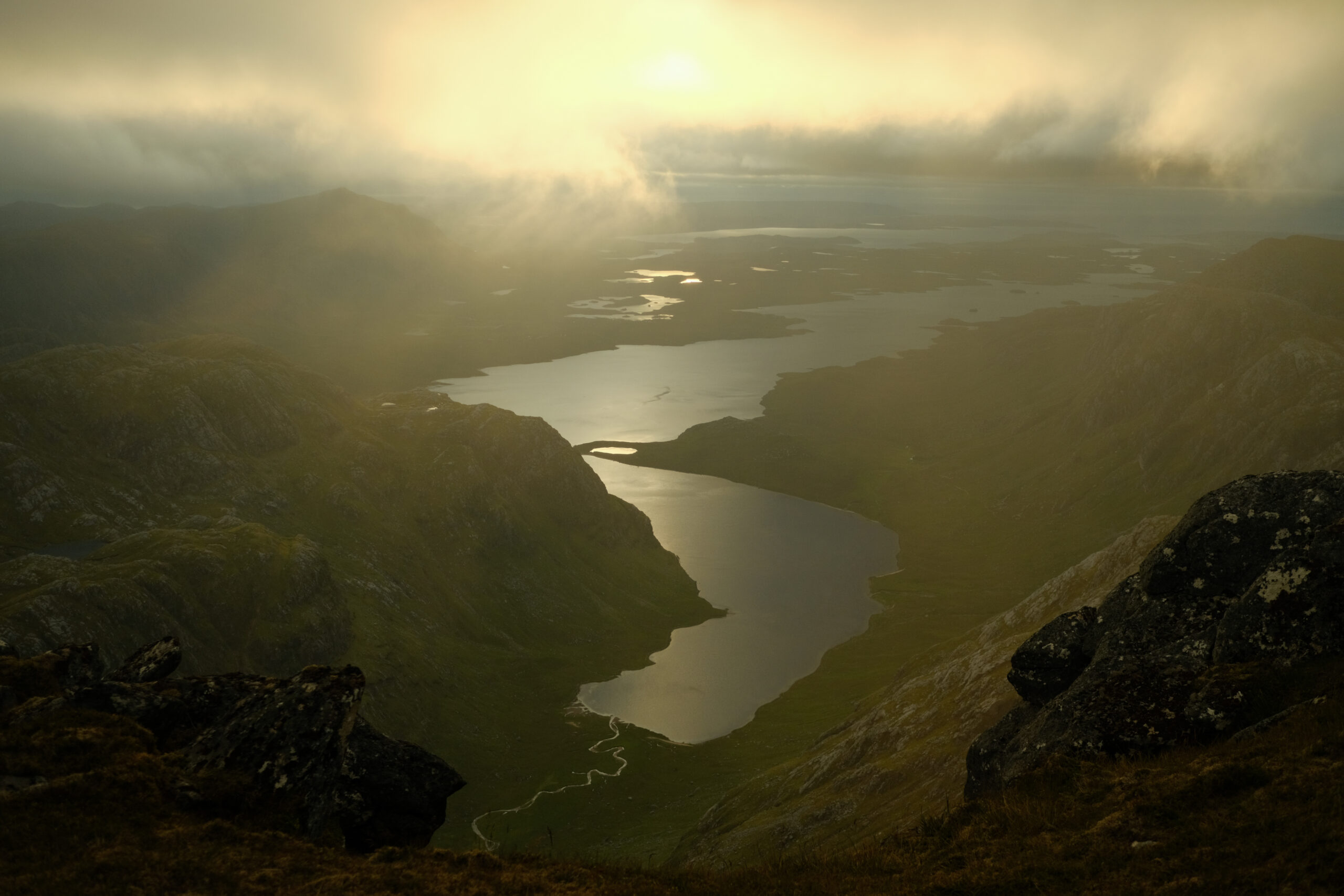 Evening sun over A' Mhaighdean, Fisherfield Forest, Scottish Highlands