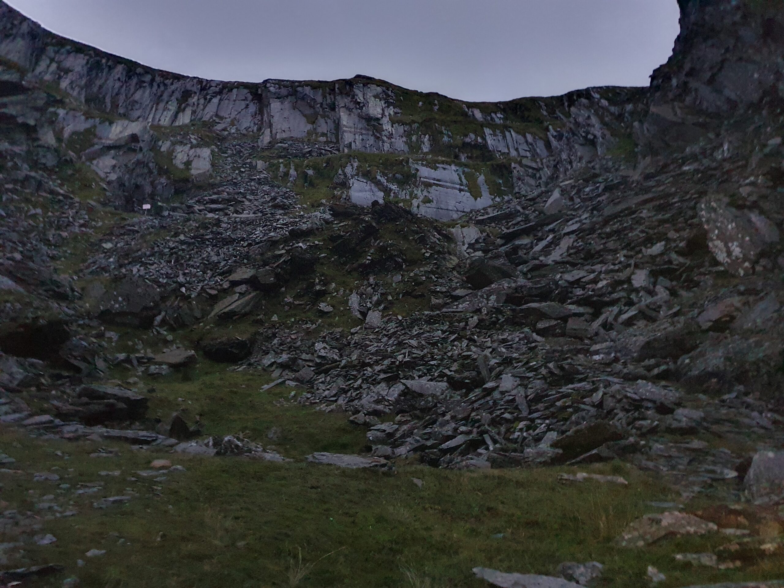 Slate waste of Rhosydd mine, North Wales