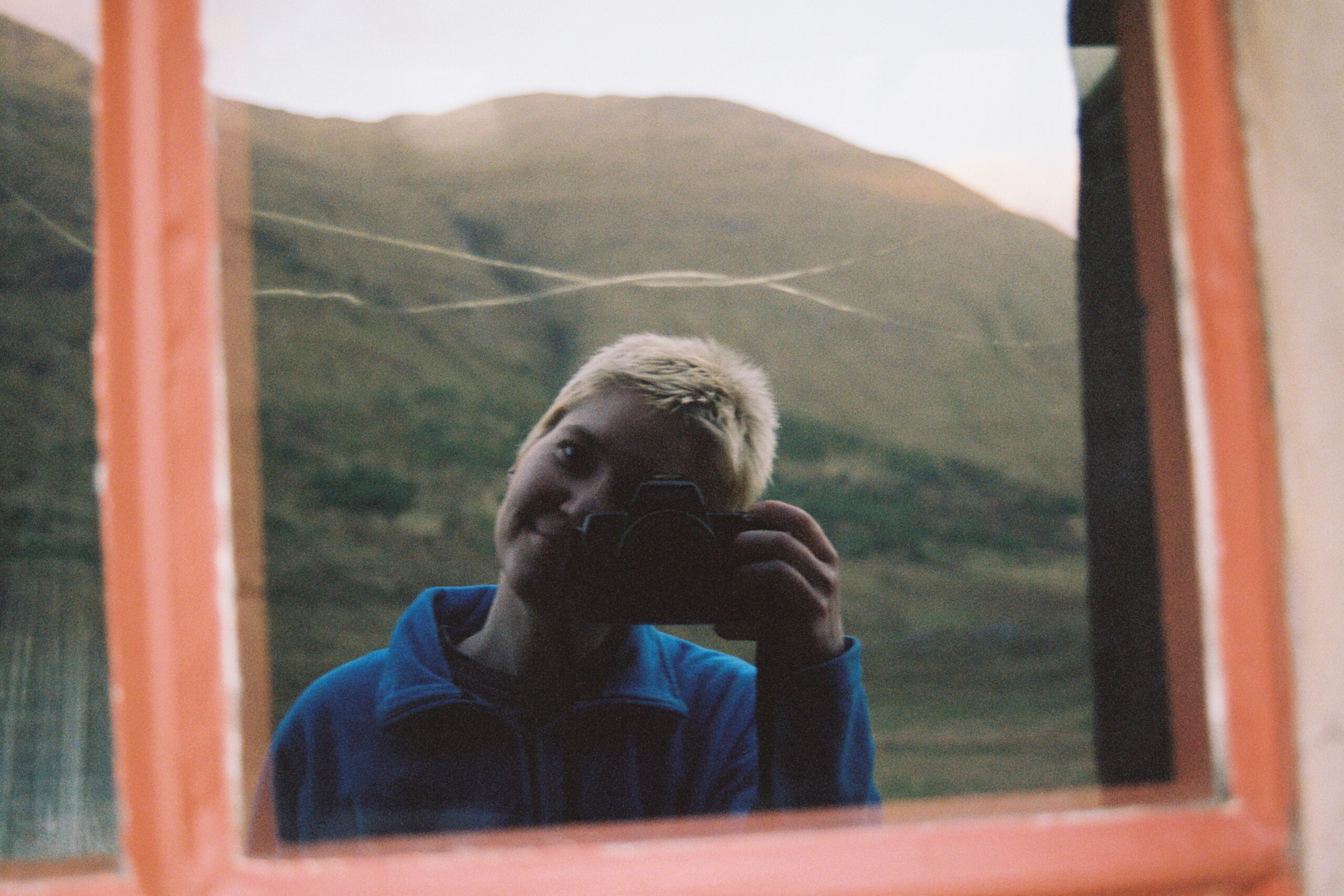 Self-portrait, Camban Bothy, Scottish Highlands
